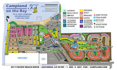 MAP Campland By The Bay Map